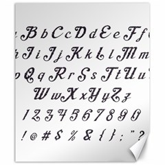 Font Lettering Alphabet Writing Canvas 20  X 24   by Celenk