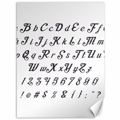 Font Lettering Alphabet Writing Canvas 36  X 48   by Celenk