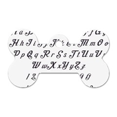 Font Lettering Alphabet Writing Dog Tag Bone (two Sides) by Celenk