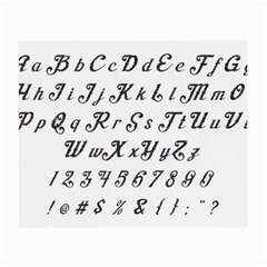 Font Lettering Alphabet Writing Small Glasses Cloth (2-side) by Celenk