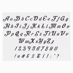 Font Lettering Alphabet Writing Large Glasses Cloth (2-side) by Celenk