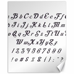 Font Lettering Alphabet Writing Canvas 11  X 14   by Celenk