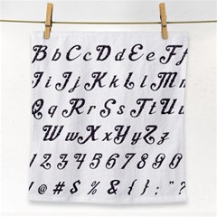 Font Lettering Alphabet Writing Face Towel by Celenk