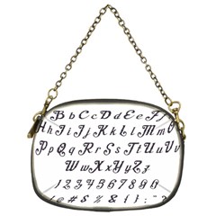 Font Lettering Alphabet Writing Chain Purses (one Side)  by Celenk