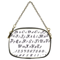 Font Lettering Alphabet Writing Chain Purses (two Sides)  by Celenk