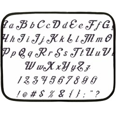 Font Lettering Alphabet Writing Fleece Blanket (mini) by Celenk