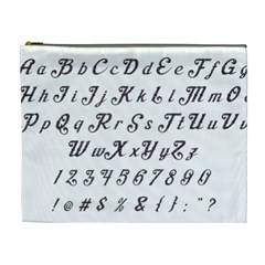 Font Lettering Alphabet Writing Cosmetic Bag (xl) by Celenk