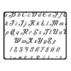 Font Lettering Alphabet Writing Fleece Blanket (small) by Celenk