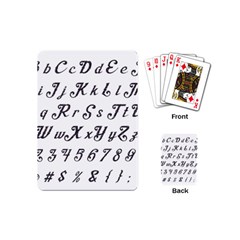 Font Lettering Alphabet Writing Playing Cards (mini)  by Celenk