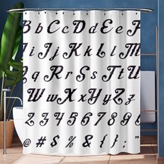 Font Lettering Alphabet Writing Shower Curtain 60  X 72  (medium)  by Celenk