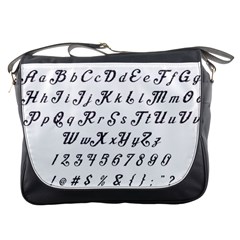 Font Lettering Alphabet Writing Messenger Bags by Celenk