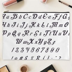 Font Lettering Alphabet Writing Cosmetic Bag (xxxl)  by Celenk