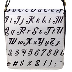 Font Lettering Alphabet Writing Flap Messenger Bag (s) by Celenk