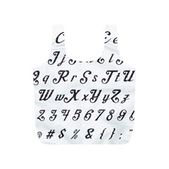 Font Lettering Alphabet Writing Full Print Recycle Bags (s)  by Celenk