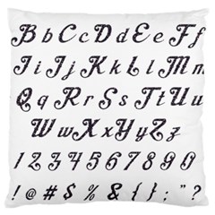 Font Lettering Alphabet Writing Standard Flano Cushion Case (one Side) by Celenk