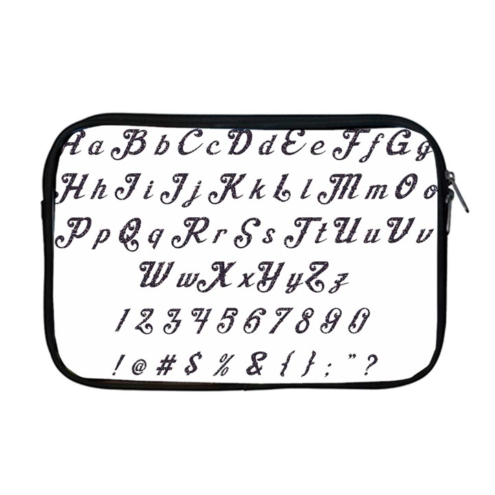 Font Lettering Alphabet Writing Apple MacBook Pro 17  Zipper Case