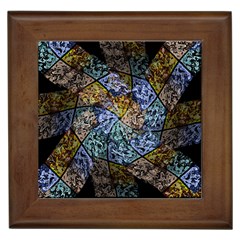 Multi Color Tile Twirl Octagon Framed Tiles by Celenk