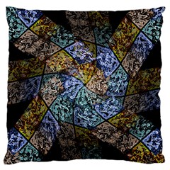 Multi Color Tile Twirl Octagon Large Cushion Case (one Side) by Celenk