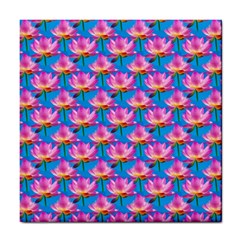 Seamless Flower Pattern Colorful Tile Coasters by Celenk