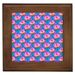 Seamless Flower Pattern Colorful Framed Tiles by Celenk