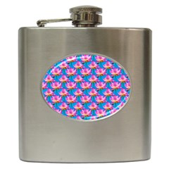 Seamless Flower Pattern Colorful Hip Flask (6 Oz)