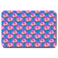 Seamless Flower Pattern Colorful Large Doormat  by Celenk