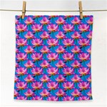 Seamless Flower Pattern Colorful Face Towel Front