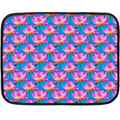 Seamless Flower Pattern Colorful Fleece Blanket (mini) by Celenk