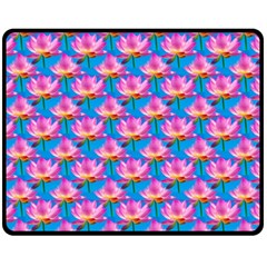 Seamless Flower Pattern Colorful Fleece Blanket (medium)  by Celenk