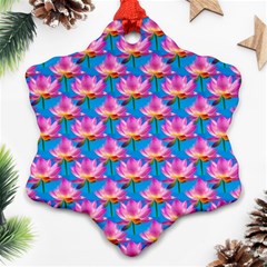 Seamless Flower Pattern Colorful Snowflake Ornament (two Sides) by Celenk