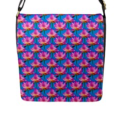 Seamless Flower Pattern Colorful Flap Messenger Bag (l)  by Celenk