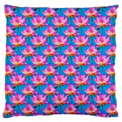 Seamless Flower Pattern Colorful Large Flano Cushion Case (two Sides) by Celenk