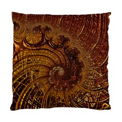 Copper Caramel Swirls Abstract Art Standard Cushion Case (two Sides) by Celenk