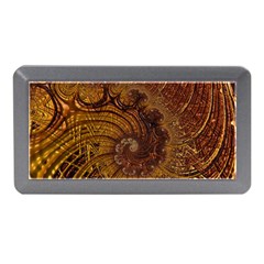 Copper Caramel Swirls Abstract Art Memory Card Reader (mini) by Celenk