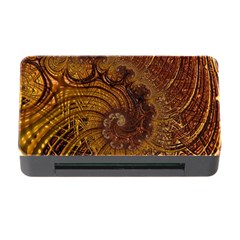 Copper Caramel Swirls Abstract Art Memory Card Reader With Cf by Celenk