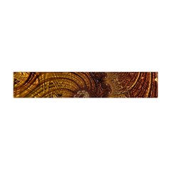 Copper Caramel Swirls Abstract Art Flano Scarf (mini) by Celenk