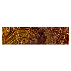 Copper Caramel Swirls Abstract Art Satin Scarf (oblong) by Celenk