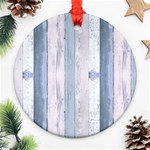 Plank Pattern Image Organization Ornament (Round) Front