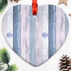 Plank Pattern Image Organization Heart Ornament (two Sides) by Celenk