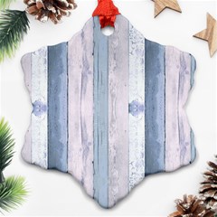 Plank Pattern Image Organization Snowflake Ornament (two Sides) by Celenk