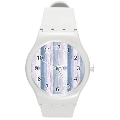 Plank Pattern Image Organization Round Plastic Sport Watch (m) by Celenk