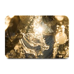 Gold Sea Coast Waves Depier Plate Mats by Celenk