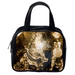 Gold Sea Coast Waves Depier Classic Handbags (One Side) Front