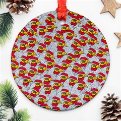 Chickens Animals Cruelty To Animals Ornament (round) by Celenk