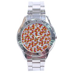 Chickens Animals Cruelty To Animals Stainless Steel Analogue Watch by Celenk