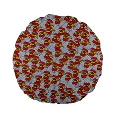 Chickens Animals Cruelty To Animals Standard 15  Premium Flano Round Cushions by Celenk