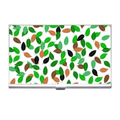 Leaves True Leaves Autumn Green Business Card Holders by Celenk