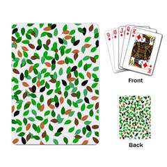 Leaves True Leaves Autumn Green Playing Card by Celenk