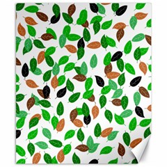 Leaves True Leaves Autumn Green Canvas 8  X 10  by Celenk