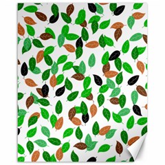 Leaves True Leaves Autumn Green Canvas 16  X 20   by Celenk